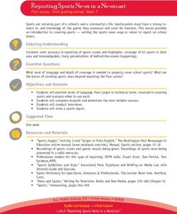 Reporting Sports News in a Newscast - First course, Third grading period, Week 7