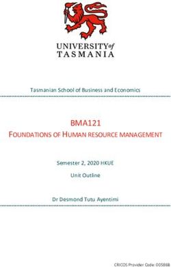 BMA121 FOUNDATIONS OF HUMAN RESOURCE MANAGEMENT - Tasmanian School of Business and Economics