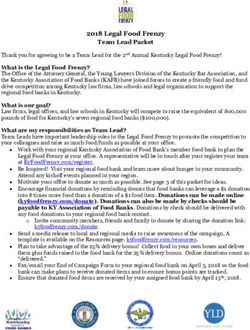 2018 Legal Food Frenzy Team Lead Packet - Ky Legal Food Frenzy