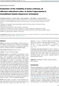 Evaluation of the reliability of pulse oximetry, at different attachment sites, to detect hypoxaemia in immobilized impala (Aepyceros melampus) ...