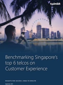 Benchmarking Singapore's top 6 telcos on Customer Experience - INSIGHTS FOR SUCCESS | IDEAS TO EXECUTE - Twimbit