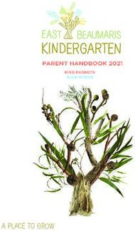 PARENT HANDBOOK 2021 KING PARROTS BLUE WRENS - East Beaumaris Kindergarten