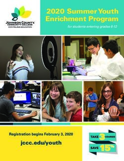 2020 Summer Youth Enrichment Program - jccc.edu/youth Registration begins February 3, 2020