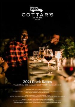 2021 Rack Rates VALID FROM 3RD JANUARY 2021 TO 10TH JANUARY 2022 - Cottar's Safaris