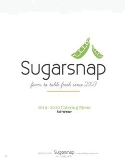2019-2020 Catering Menu - Fall-Winter - Sugarsnap Catering