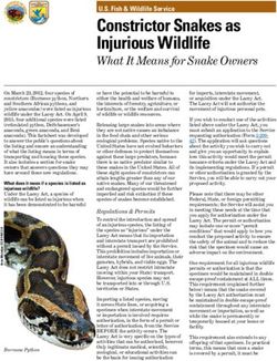 Constrictor Snakes as Injurious Wildlife