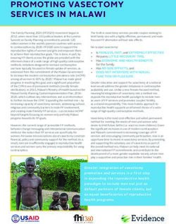 PROMOTING VASECTOMY SERVICES IN MALAWI - FHI 360