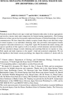 SEXUAL SIGNALING IN PERIODICAL CICADAS, MAGICICADA SPP. (HEMIPTERA: CICADIDAE)