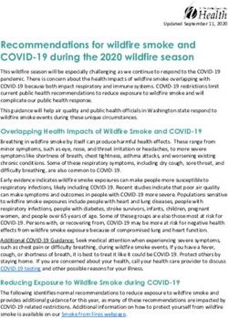 Recommendations for wildfire smoke and COVID-19 during the 2020 wildfire season