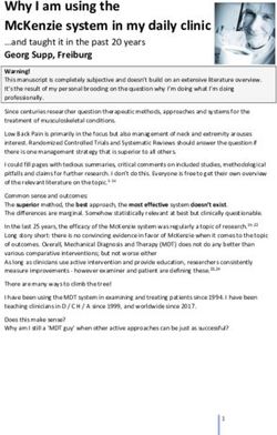 WHY I AM USING THE MCKENZIE SYSTEM IN MY DAILY CLINIC