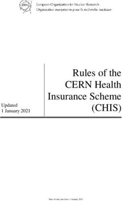 Rules of the CERN Health Insurance Scheme - (CHIS) Updated 1 January 2021