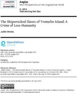 The Shipwrecked Slaves of Tromelin Island: A Crime of Lese-Humanity - OpenEdition ...