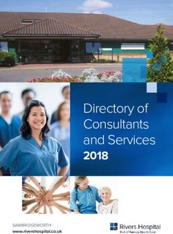 Directory of Consultants and Services - 2018 SAWBRIDGEWORTH - Rivers Hospital