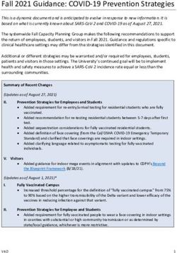 Fall 2021 Guidance: COVID-19 Prevention Strategies