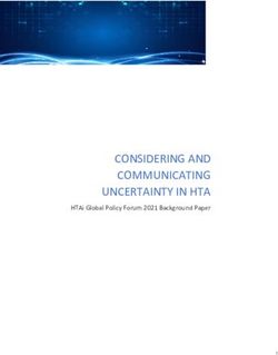 CONSIDERING AND COMMUNICATING UNCERTAINTY IN HTA - HTAi Global Policy Forum 2021 Background Paper - Health ...