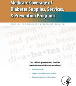 Medicare Coverage of Diabetes Supplies, Services, & Prevention Programs