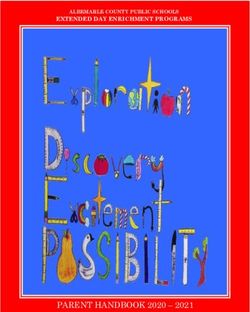 PARENT HANDBOOK 2020 2021 - EXTENDED DAY ENRICHMENT PROGRAMS