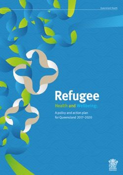 Refugee Health and Wellbeing: A policy and action plan for Queensland 2017-2020