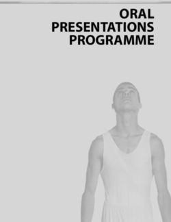 ORAL PRESENTATIONS PROGRAMME - ORAL PRESENTATIONS PROGRAMME - FEPSAC