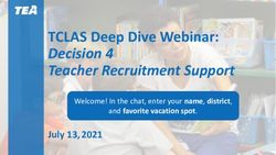TCLAS Deep Dive Webinar: Decision 4 Teacher Recruitment Support - July 13, 2021 and favorite vacation spot.