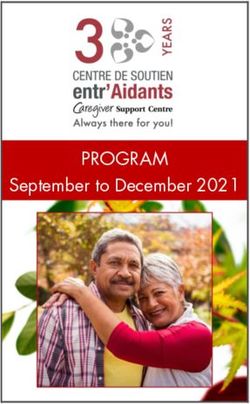 PROGRAM September to December 2021 - Saint-Lambert