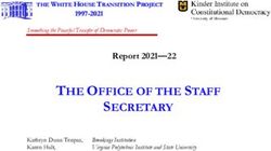 THE OFFICE OF THE STAFF SECRETARY - Report 2021-22 1997-2021 - White House Transition Project