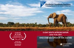 ANESTHESIA UPDATE ON SAFARI - 13-DAY SOUTH AFRICAN SAFARI 40 YEARS - Northwest Anesthesia Seminars