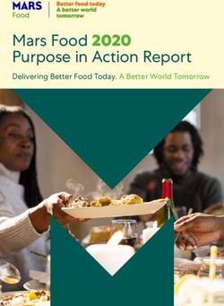 Mars Food 2020 Purpose in Action Report - Delivering Better Food Today. A Better World Tomorrow - Mars Associates