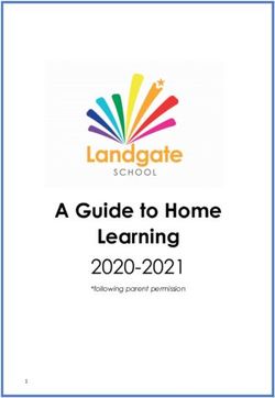 A Guide to Home Learning - 2020-2021 *following parent permission - Landgate School