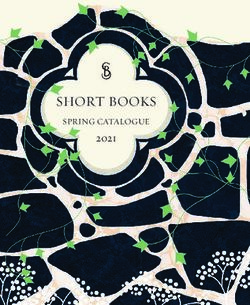 SHORT BOOKS SPRING CATALOGUE 2021
