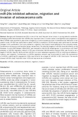 Original Article miR-29c inhibited adhesion, migration and invasion of osteosarcoma cells