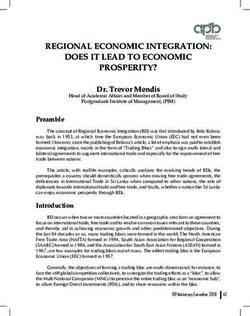 REGIONAL ECONOMIC INTEGRATION: DOES IT LEAD TO ECONOMIC PROSPERITY?
