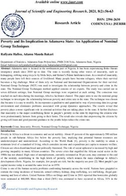 Available online www.jsaer.com Journal of Scientific and Engineering Research, 2021, 8(2):56-63