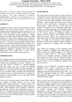 Language Projections: 2010 to 2020 - Census Bureau