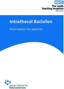 Intrathecal Baclofen Information for patients - Leeds Teaching Hospitals NHS Trust