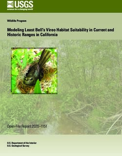 Modeling Least Bell's Vireo Habitat Suitability in Current and Historic Ranges in California - Open-File Report 2020-1151