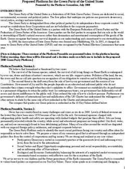 Proposed Platform for the Green Party of the United States