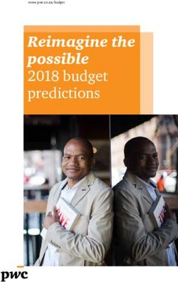 REIMAGINE THE POSSIBLE 2018 BUDGET PREDICTIONS - PWC SOUTH AFRICA