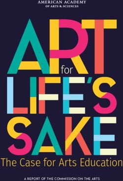 For - The Case for Arts Education A REPORT OF THE COMMISSION ON THE ARTS