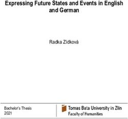 Expressing Future States and Events in English and German - Radka Zídková - Bachelor's Thesis 2021