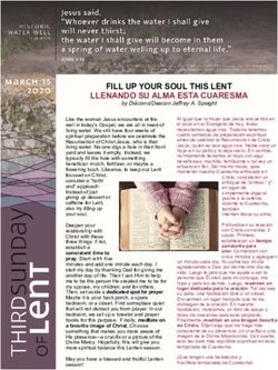 FILL UP YOUR SOUL THIS LENT LLENANDO SU ALMA ESTA CUARESMA - Holy Family Catholic Church