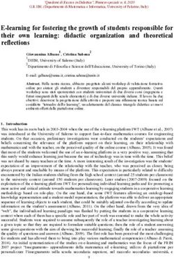E-learning for fostering the growth of students responsible for their own learning: didactic organization and theoretical reflections - Matematica ...