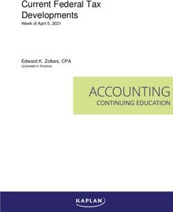 Current Federal Tax Developments - Week of April 5, 2021 Edward K. Zollars, CPA