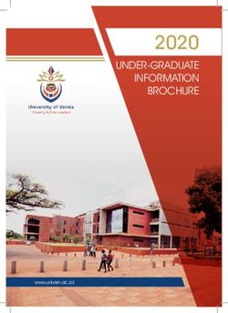 2020 UNDER-GRADUATE INFORMATION BROCHURE - University of Venda