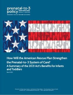 How Will the American Rescue Plan Strengthen the Prenatal-to-3 System of Care? - Prenatal-to ...