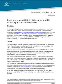Land use compatibility tables for public drinking water source areas