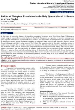 Politics of Metaphor Translation in the Holy Quran: (Surah Al Imran as a Case Study)