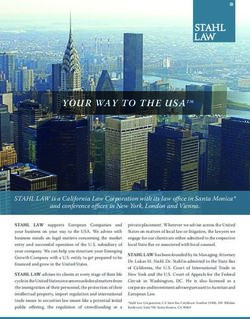 YOUR WAY TO THE USATM - STAHL LAW is a California Law Corporation with its law office in Santa Monica* and conference offices in New York, London ...
