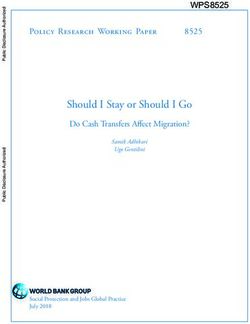 Should I Stay or Should I Go - Do Cash Transfers Affect Migration? - The World Bank Documents