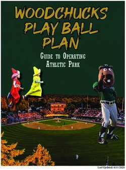Woodchucks Play ball planplan - Guide to operatinG athletic park - Last Updated: 6/11/2020 - Northwoods League